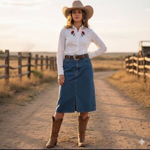 Vintage Time & Place denim skirt size 8 skirt